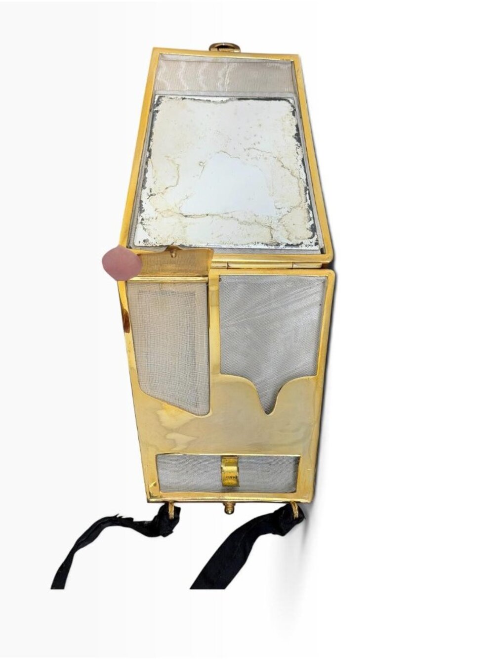 Vintage 1950s trapezoid Minaudiere carryall vanity purse - Picture 6 of 9